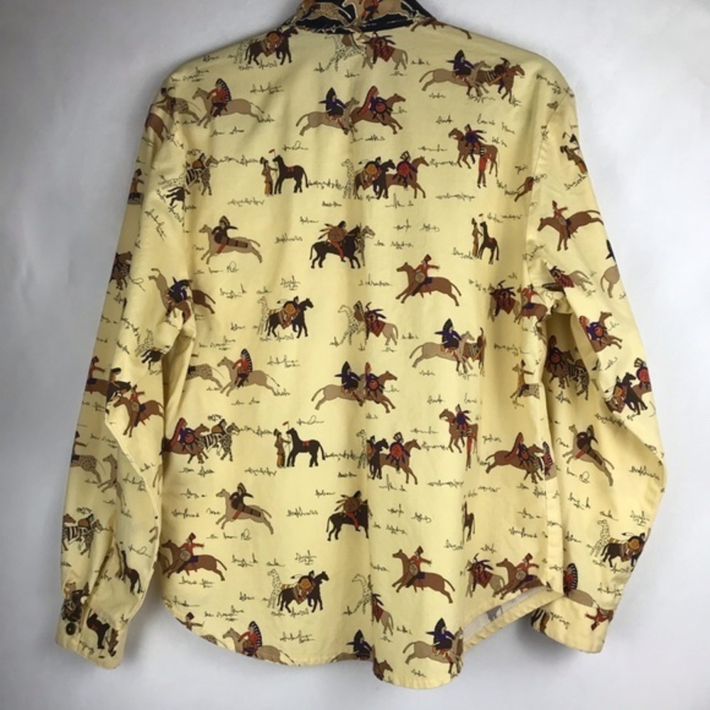 Circle T Button Down Shirt Medium - image 4